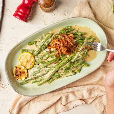Miso-Gravy Smothered Green Beans Recipe | SideChef