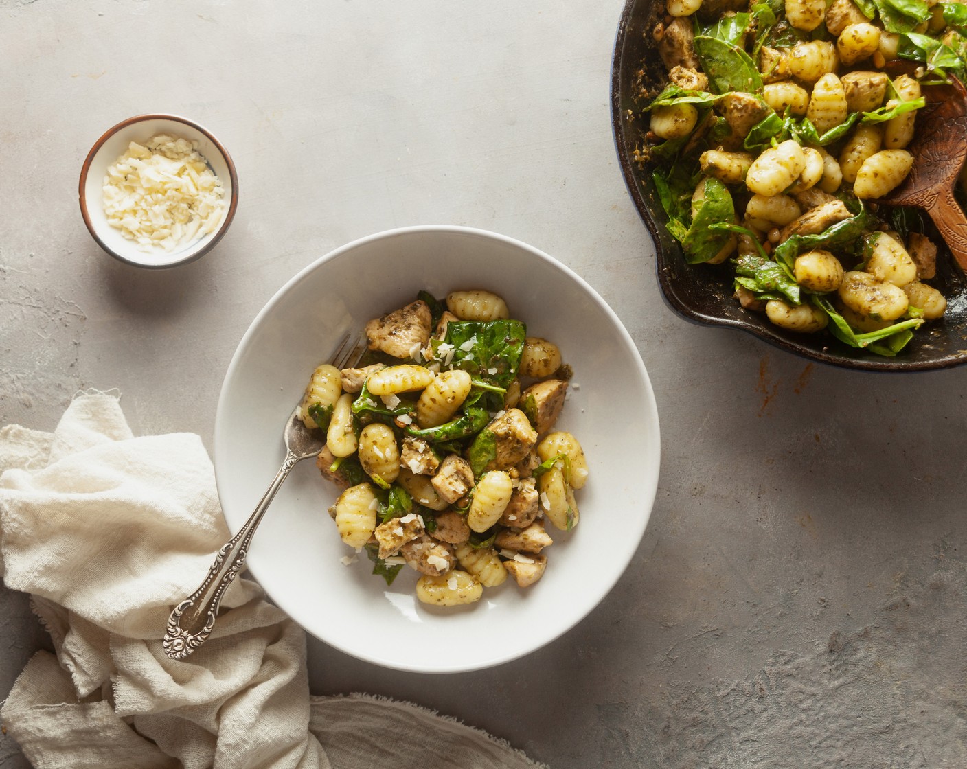 Gnocchi with Pesto, Spinach, and Chicken