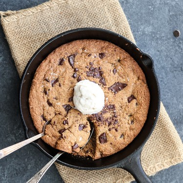 Paleo Chocolate Chip Skillet Cookie Recipe | SideChef
