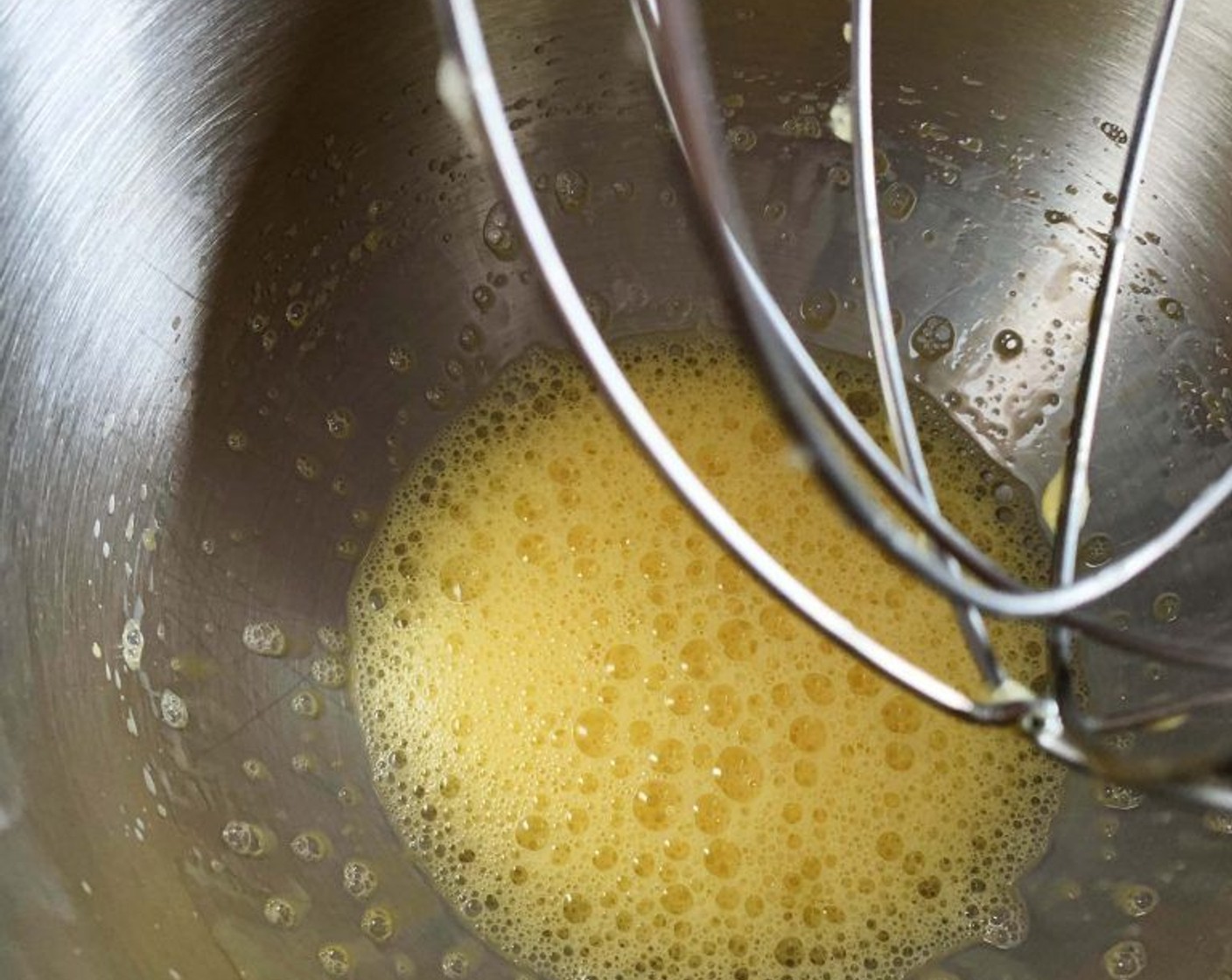 step 3 In a bowl of your electric mixer, whisk the Eggs (2) with a pinch of Salt (1 pinch) until light in color.