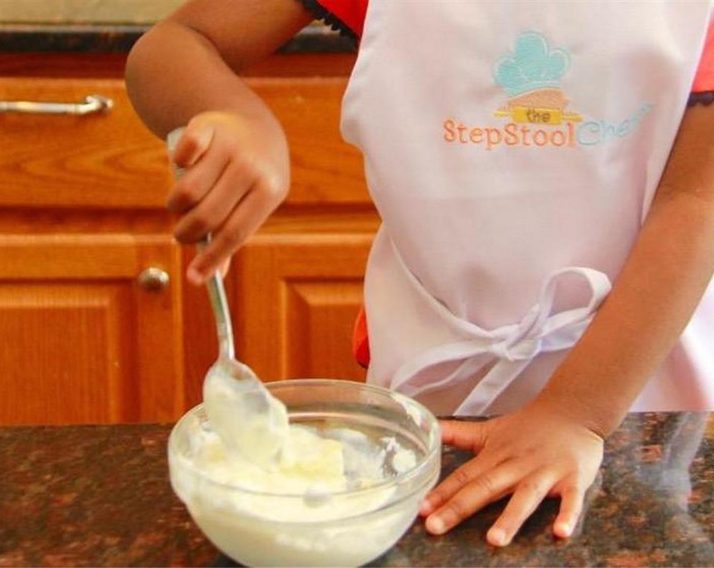 step 1 Mix Honey (1 Tbsp) and Greek Yogurt (2/3 cup) in a small bowl.