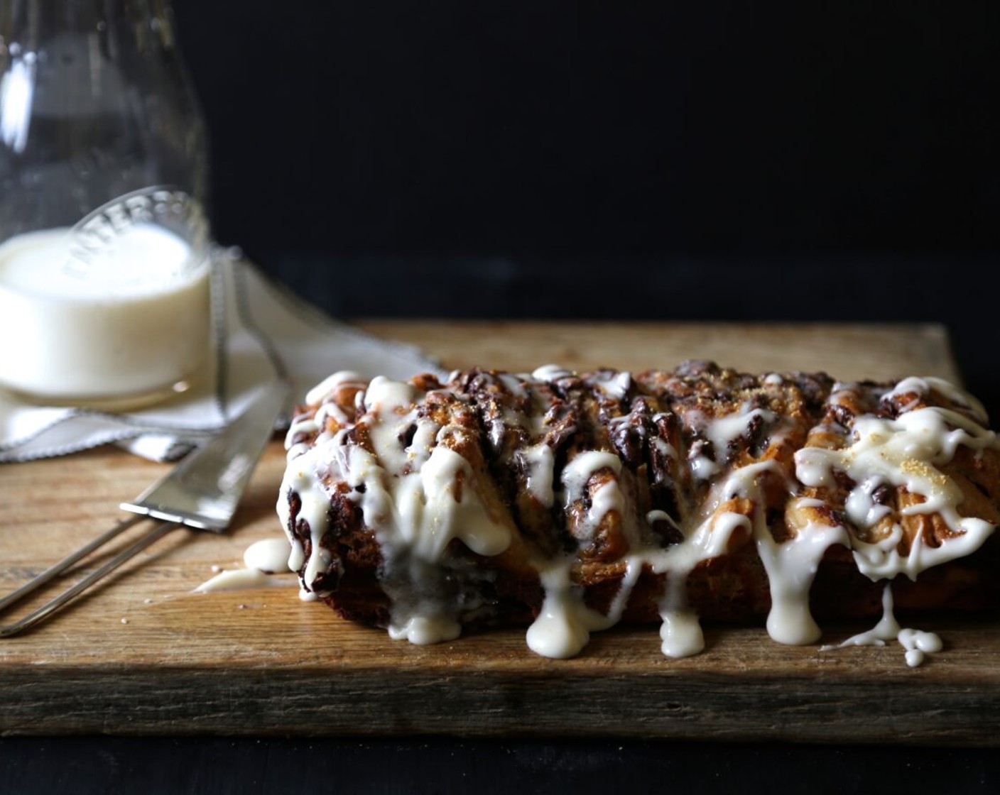 Chocolate Tres Leches Pull-Apart Pizza Bread