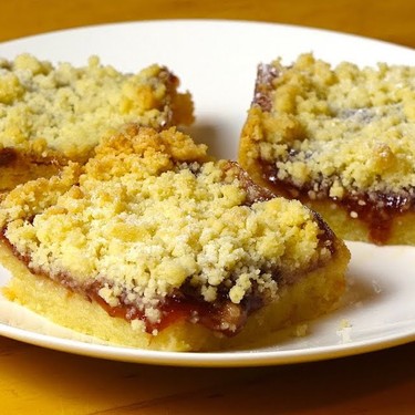 Jam Crumble Shortbread Slices Recipe | SideChef