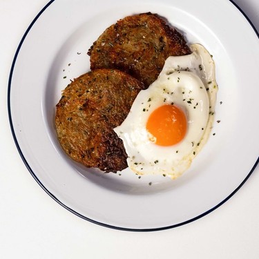 Rosemary Potato Rostis with Fried Eggs Recipe | SideChef