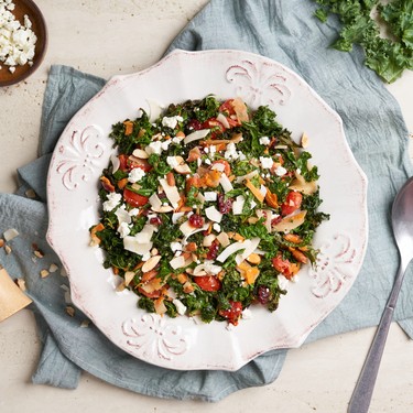 Warm Kale Salad with Cranberry Dressing Recipe | SideChef