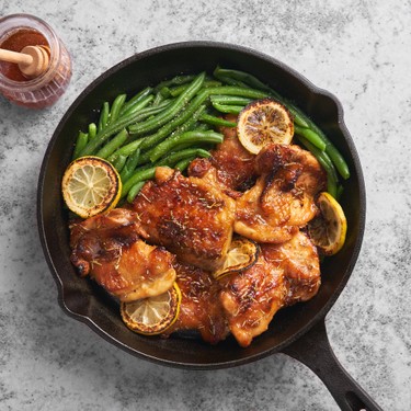 Garlic Chicken Thighs with Honey and Rosemary Glaze Recipe | SideChef