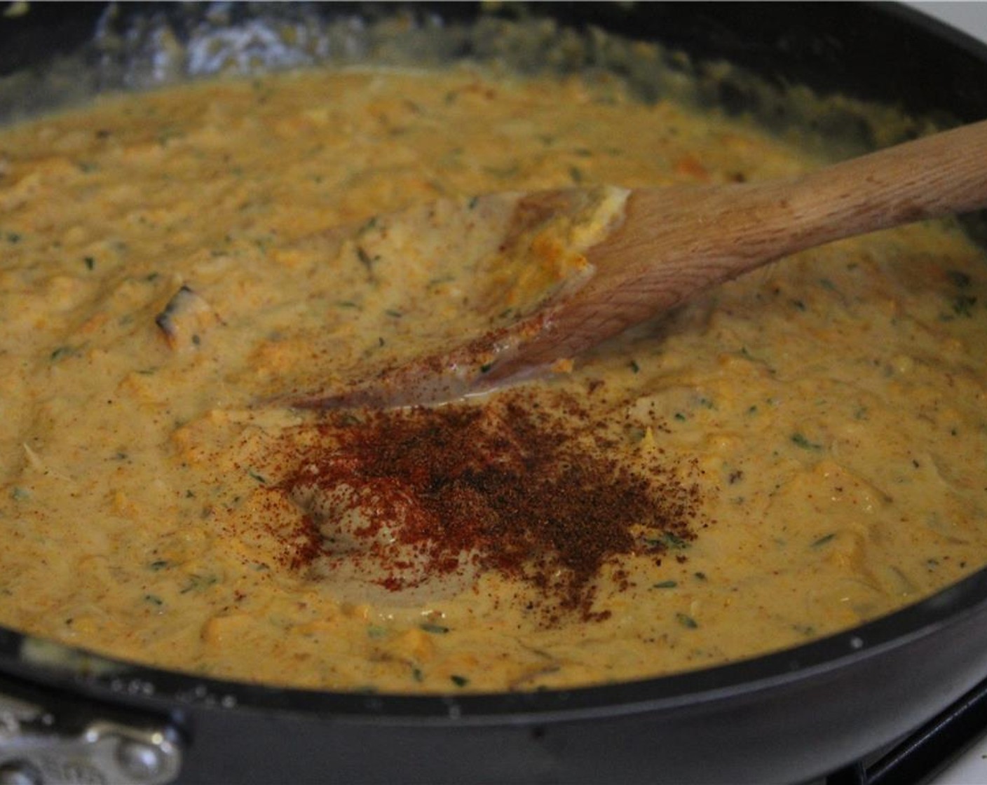 step 13 Stir in the Dijon Mustard (1 Tbsp) and remaining Cayenne Pepper (1/4 tsp) and Ground Nutmeg (1/4 tsp)