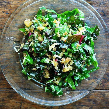 Swiss Chard Salad with Lemon, Parmesan & Breadcrumbs Recipe | SideChef