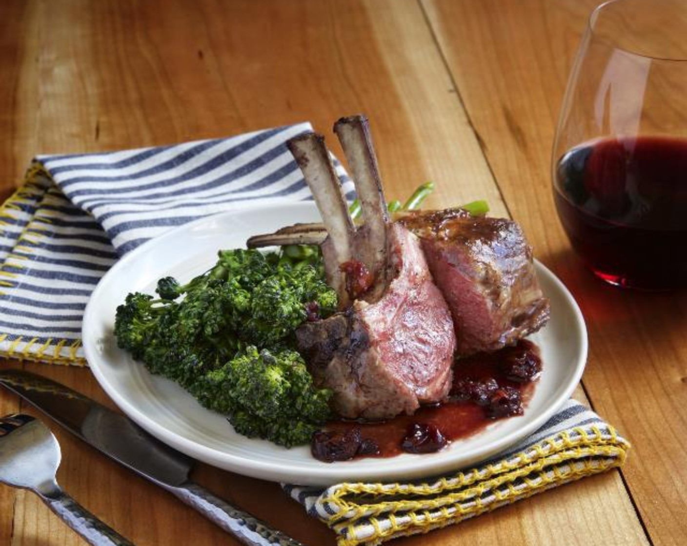 Sour Cherry Gastrique Rack of Lamb