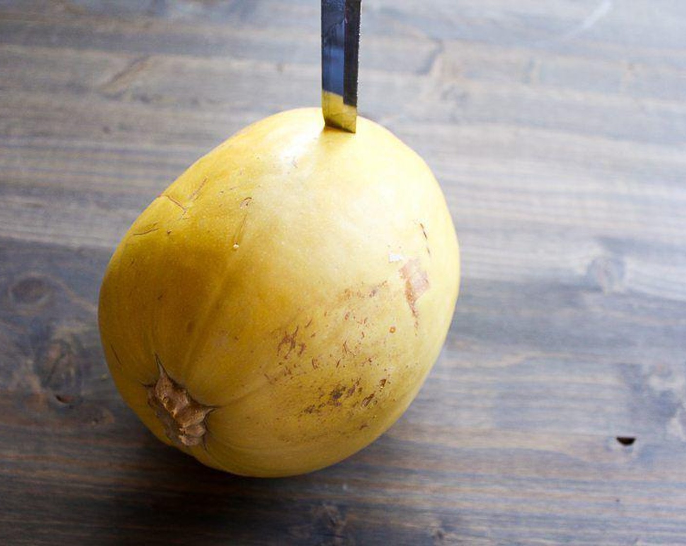 step 2 With a knife, carefully poke several slits all over each Spaghetti Squash (2). Coat each squash with Olive Oil (1 tsp).