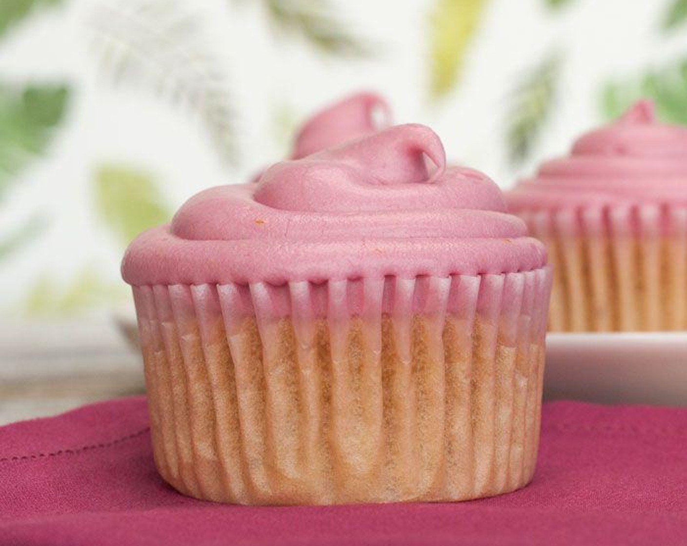 Pink Vanilla Cupcakes