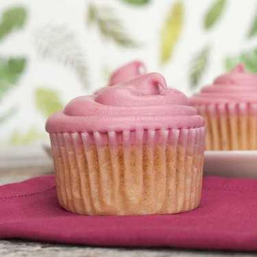Pink Vanilla Cupcakes Recipe | SideChef