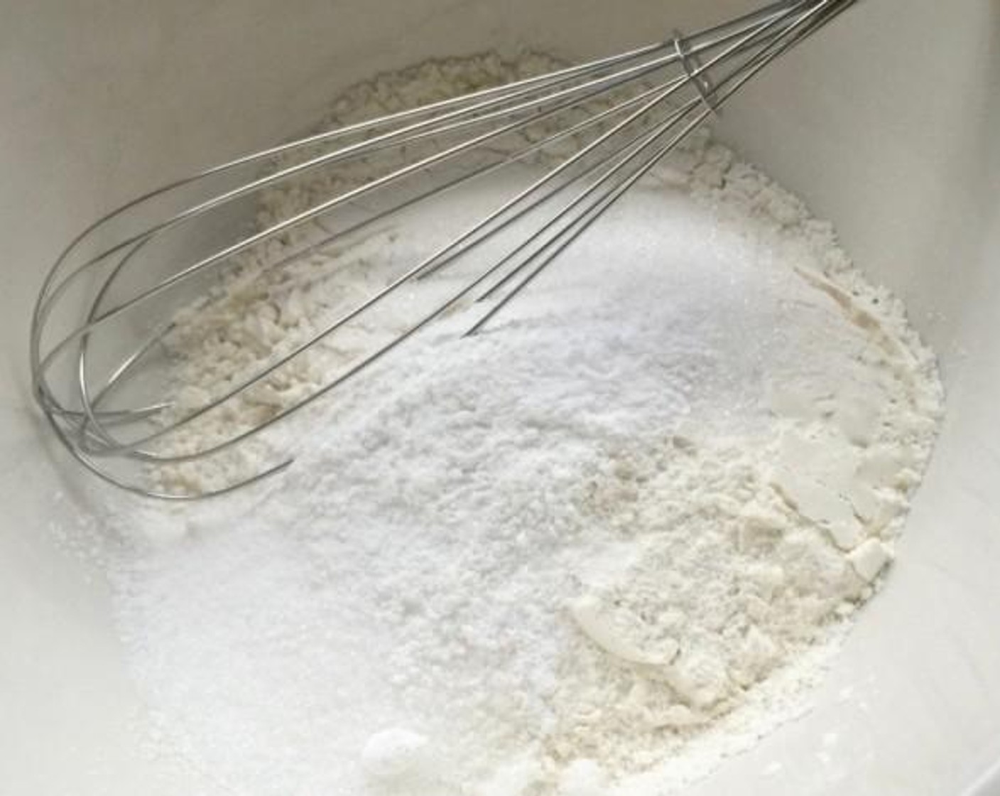 step 3 In a large bowl, whisk together All-Purpose Flour (2 cups), Granulated Sugar (1/4 cup), Baking Powder (1 1/4 tsp), Baking Soda (1/4 tsp), and Salt (1/4 tsp).