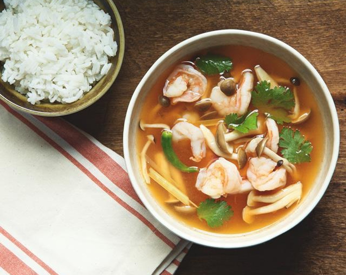 Tom Yum Soup with Shrimp and Jasmine Rice