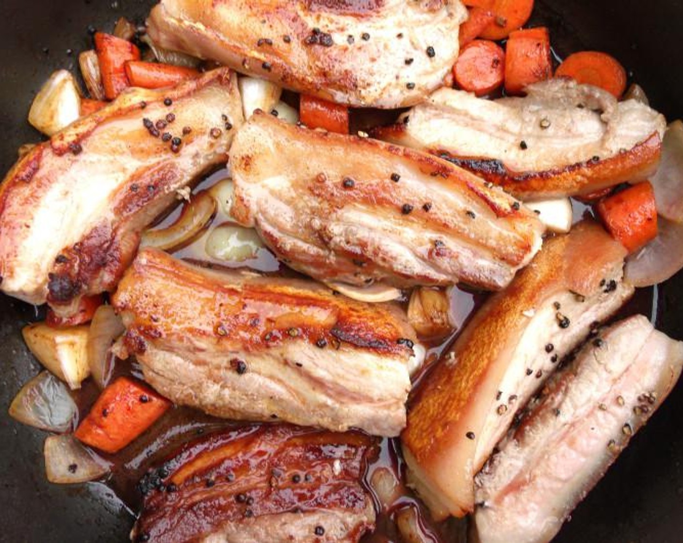 step 5 Return the pork to the pan and add Beef Stock (3 cups).