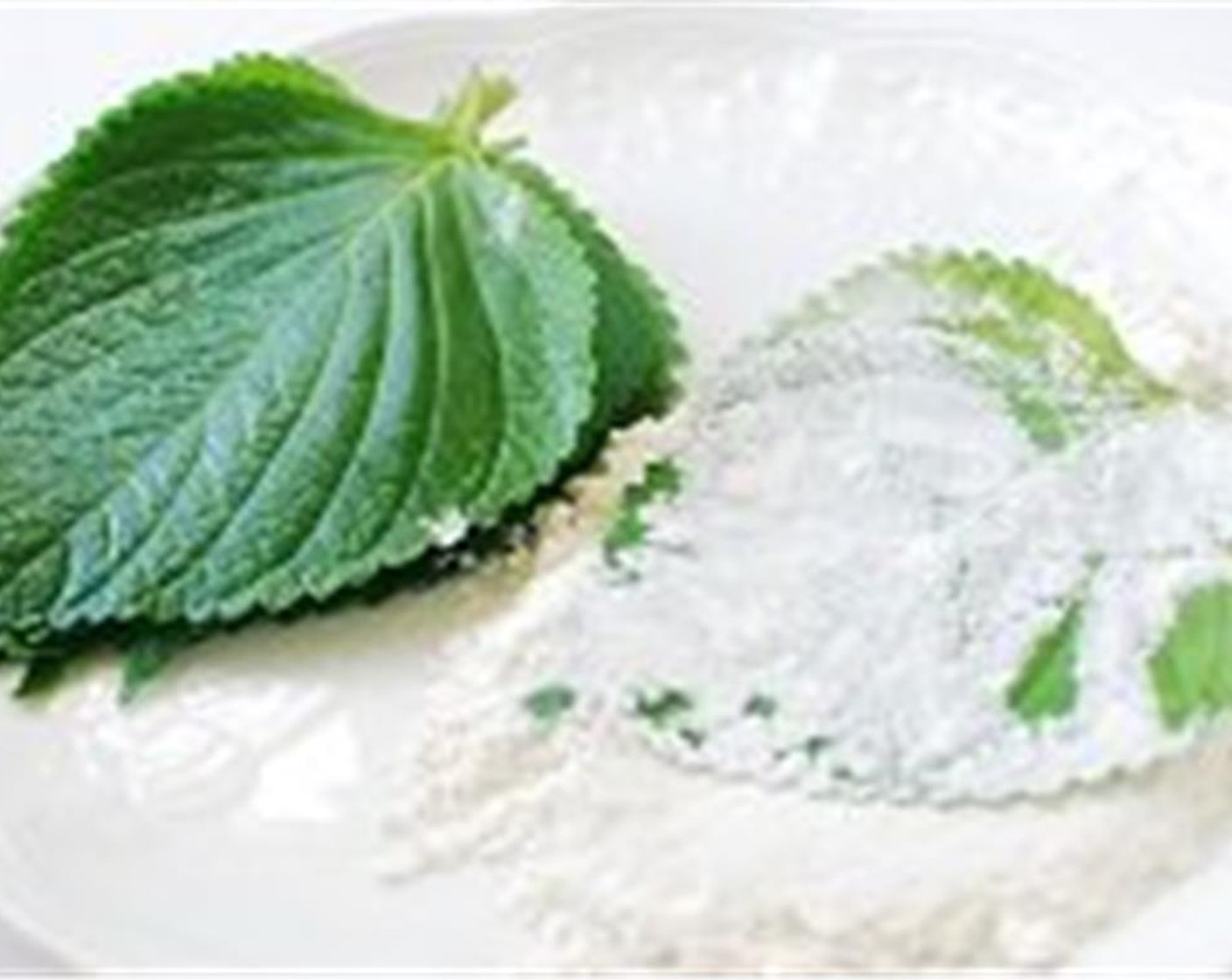 step 5 Wash both sides of the Perilla Leaves (12 pieces) under running water, one leaf at a time. Shake off the excess water. Do not dry completely. Dredge both sides of the perilla leaves in the All-Purpose Flour (to taste), one leaf at a time.