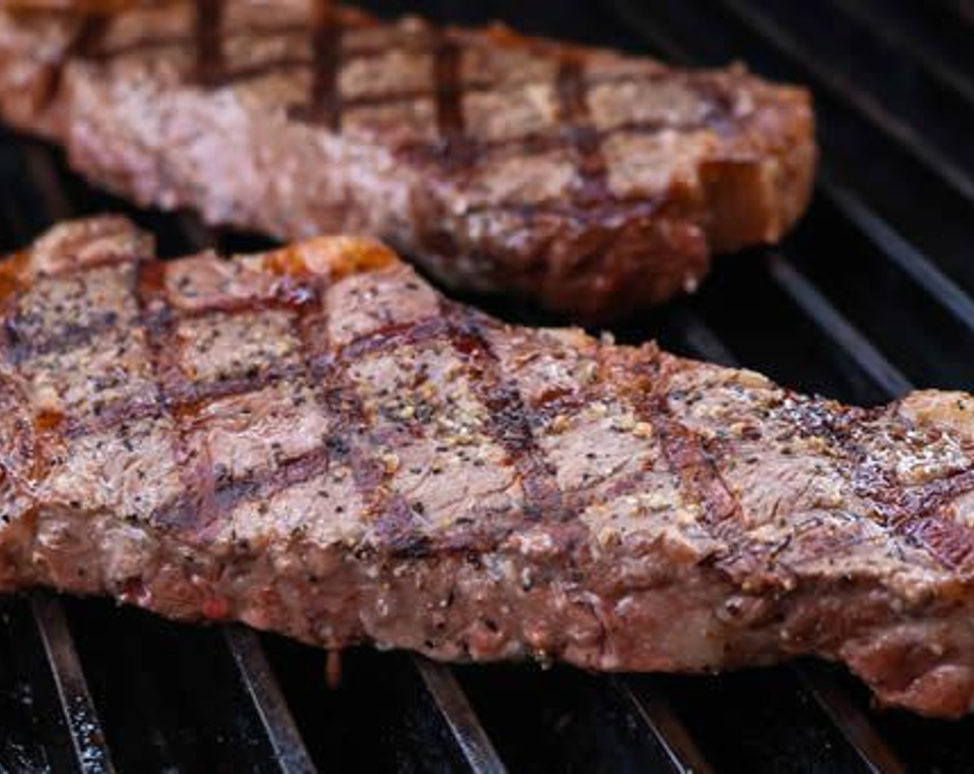 step 6 Sear steaks on grill grates about 3 minutes per side or to your desired doneness. For perfect grill marks rotate steaks after 1 ½ minutes on each side.