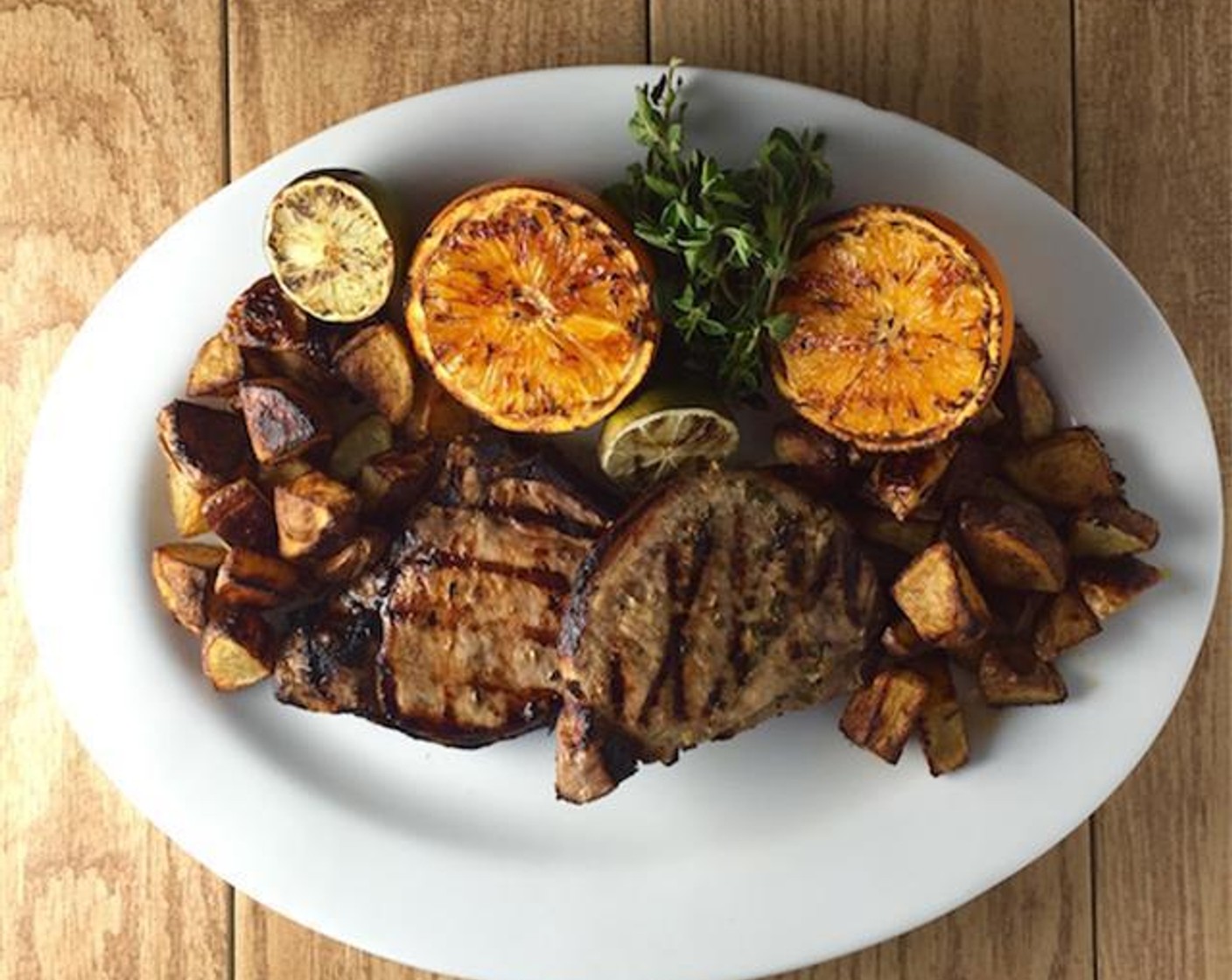 Grilled Pork Chops with Garlic Lime Mojo