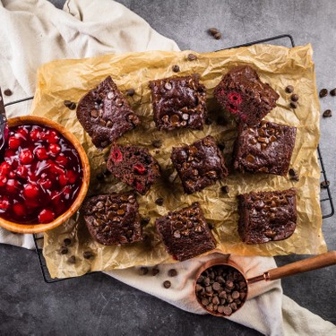 Double Chocolate Cherry Brownies Recipe | SideChef