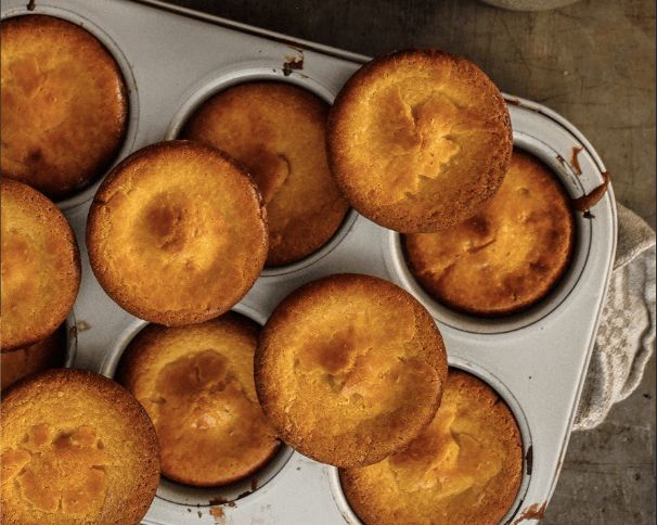 Mini Coconut Butter Mochi Cakes