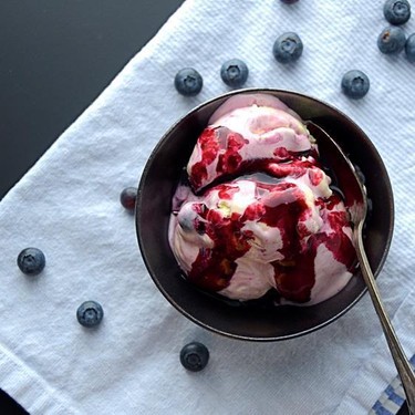 Blueberry Swirl Key Lime Ice Cream Recipe | SideChef