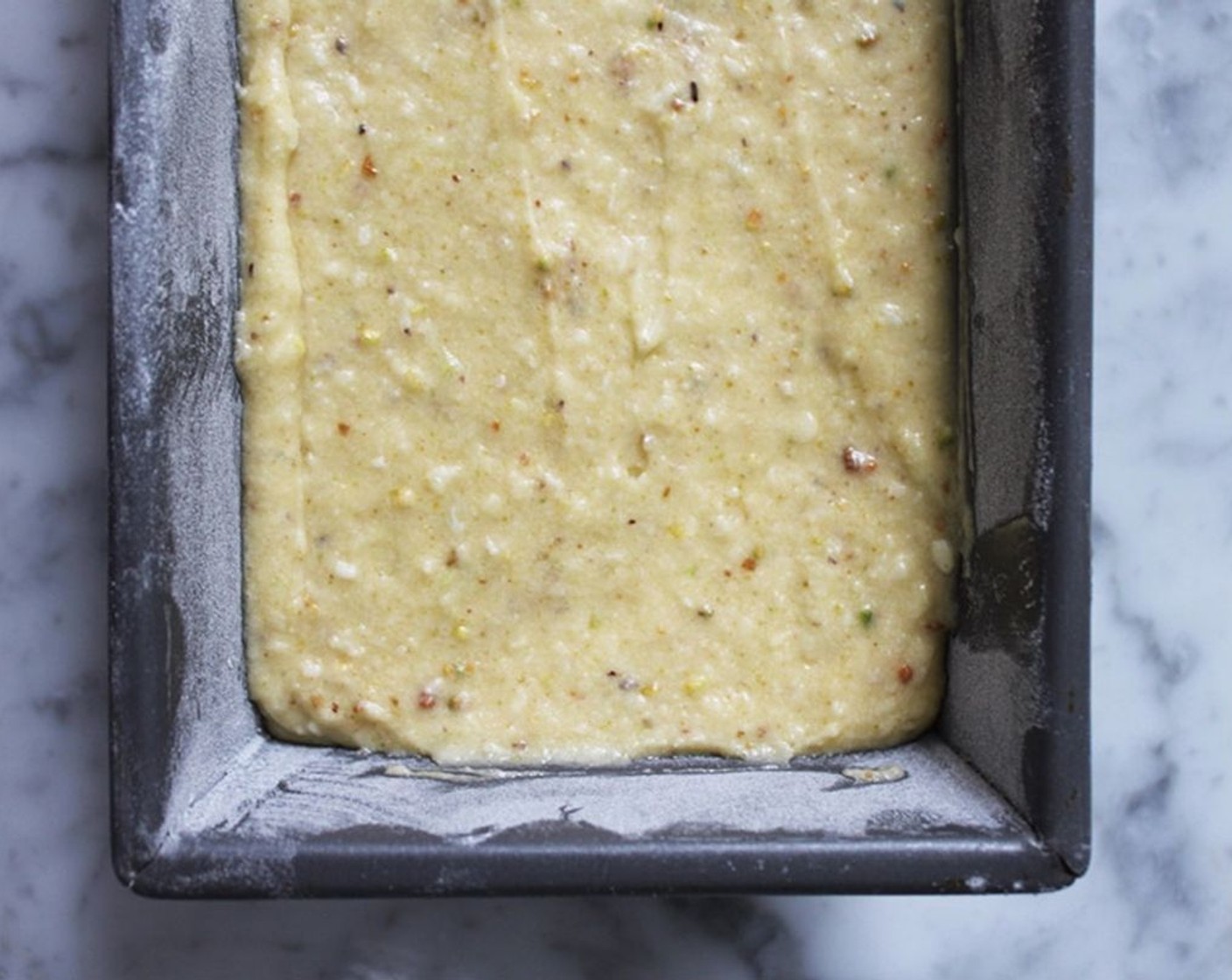 step 7 Transfer to the prepared pan and bake for 45-50 minutes, until a cake tester comes out clean.