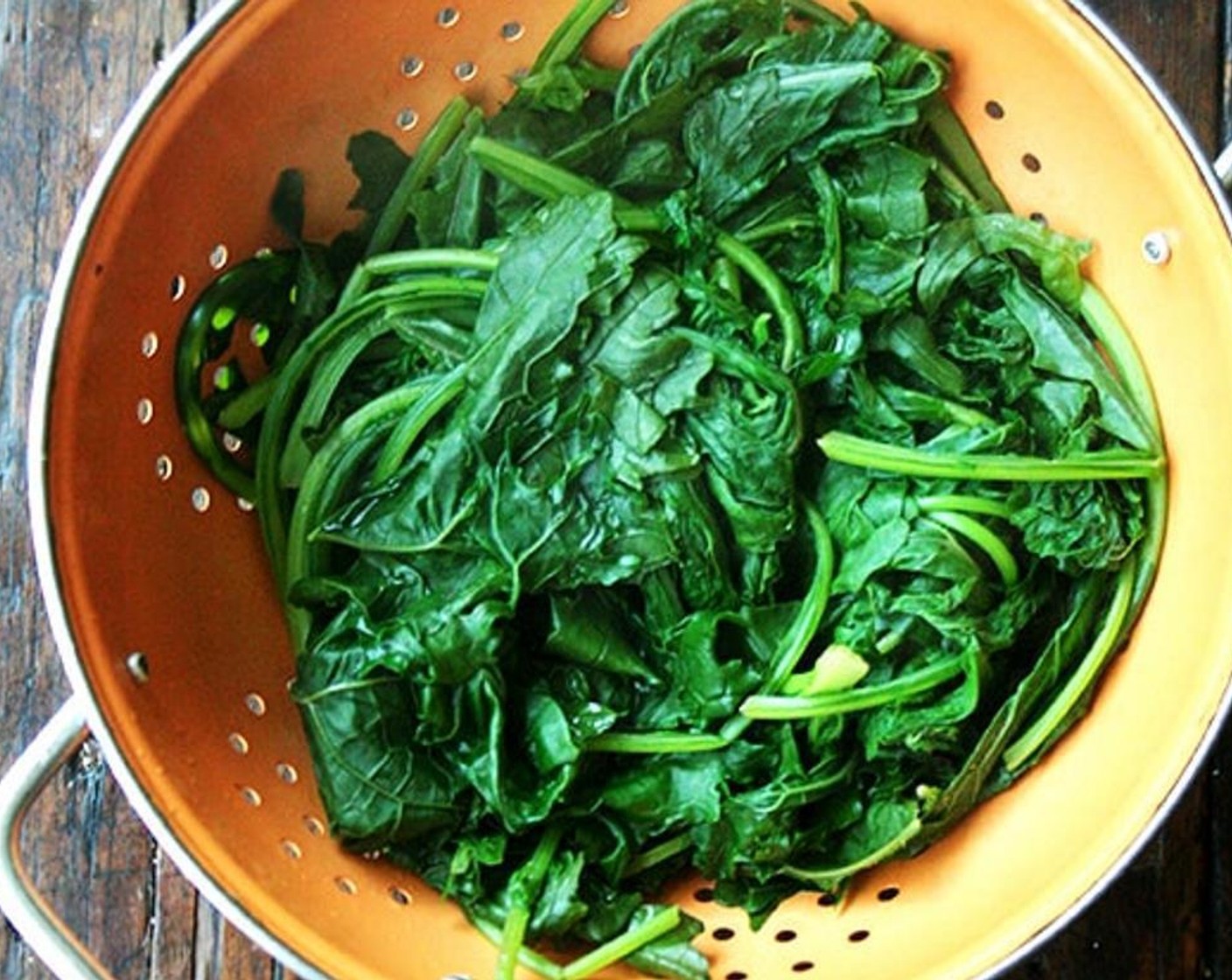 step 1 Bring a large pot of salted water to a boil, add Chard (11 cups) or your choice of greens and simmer for 5 minutes. Remove from pot and drain well, patting leaves dry with a paper or kitchen towel.