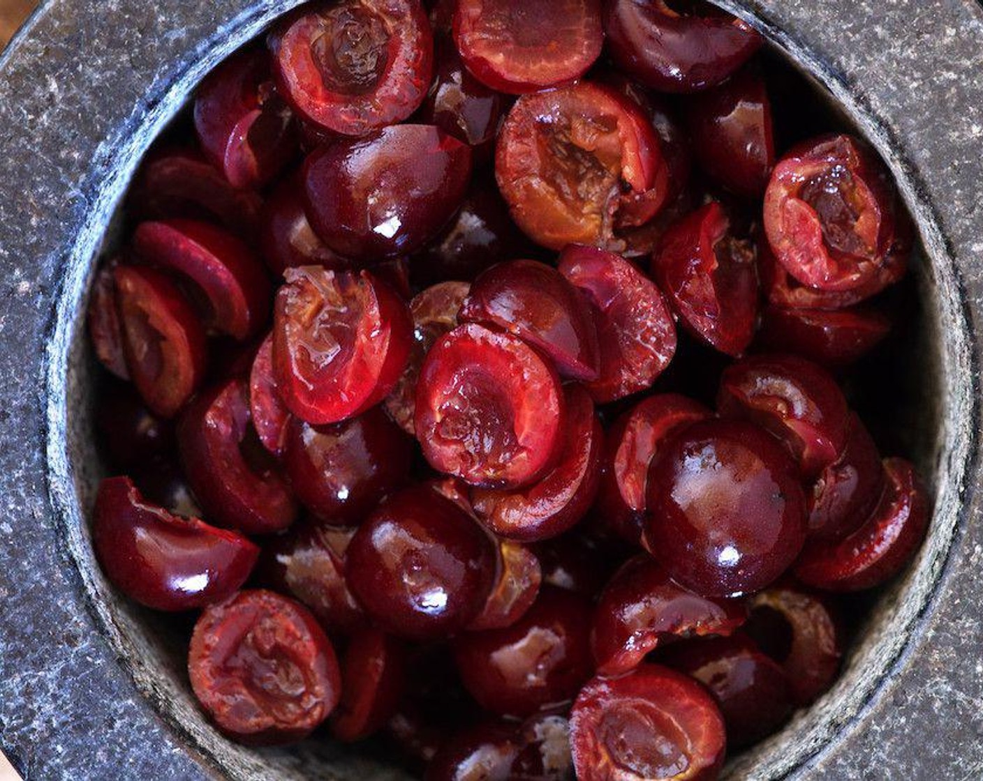 step 1 Remove the stem and pit of the Cherries (1 1/2 cups).