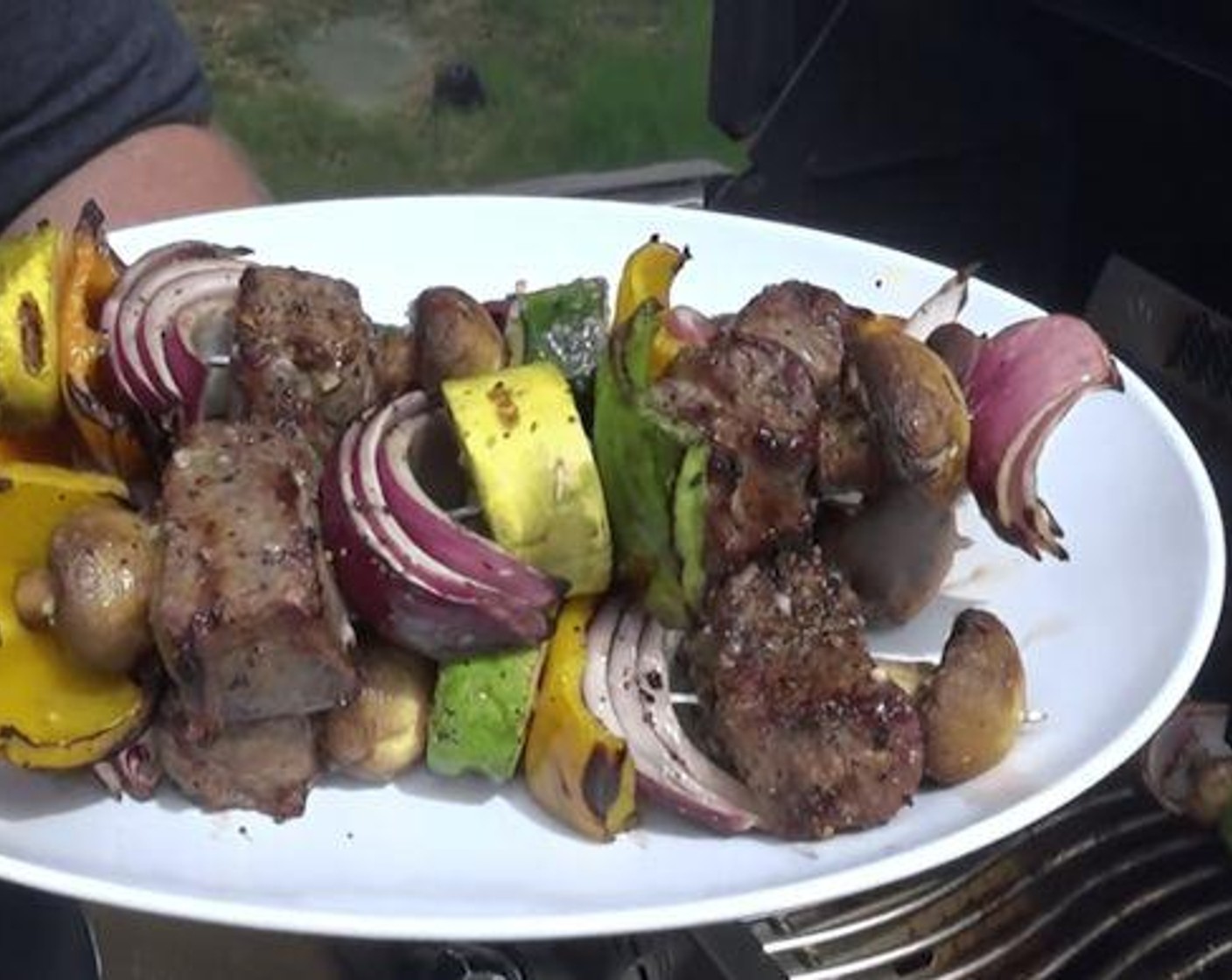 step 6 Grill kabobs over medium high heat for 16 minutes turning steak kabobs every 4 minutes. During the last 4 minutes of cooking baste with butter mixture. Serve and Enjoy.