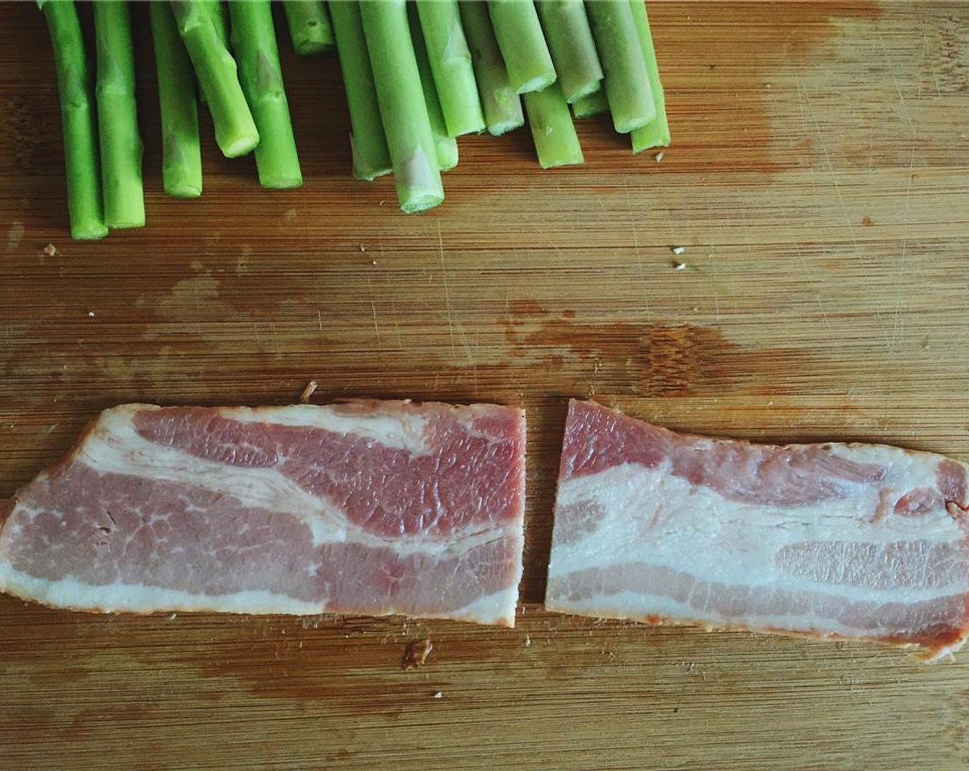 step 4 Cut the Bacon (10 slices) in half.