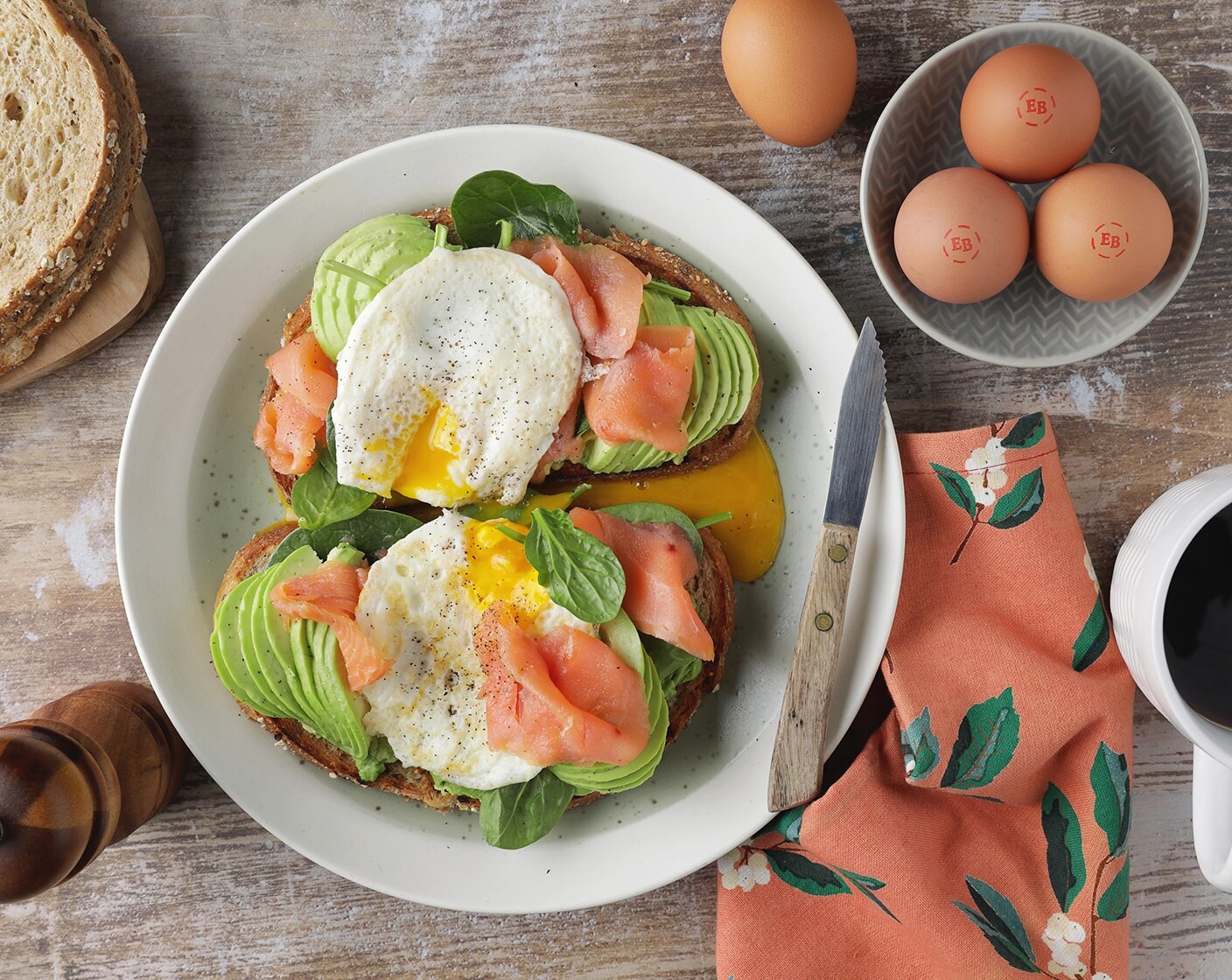 Salmon and Egg Avocado Toast