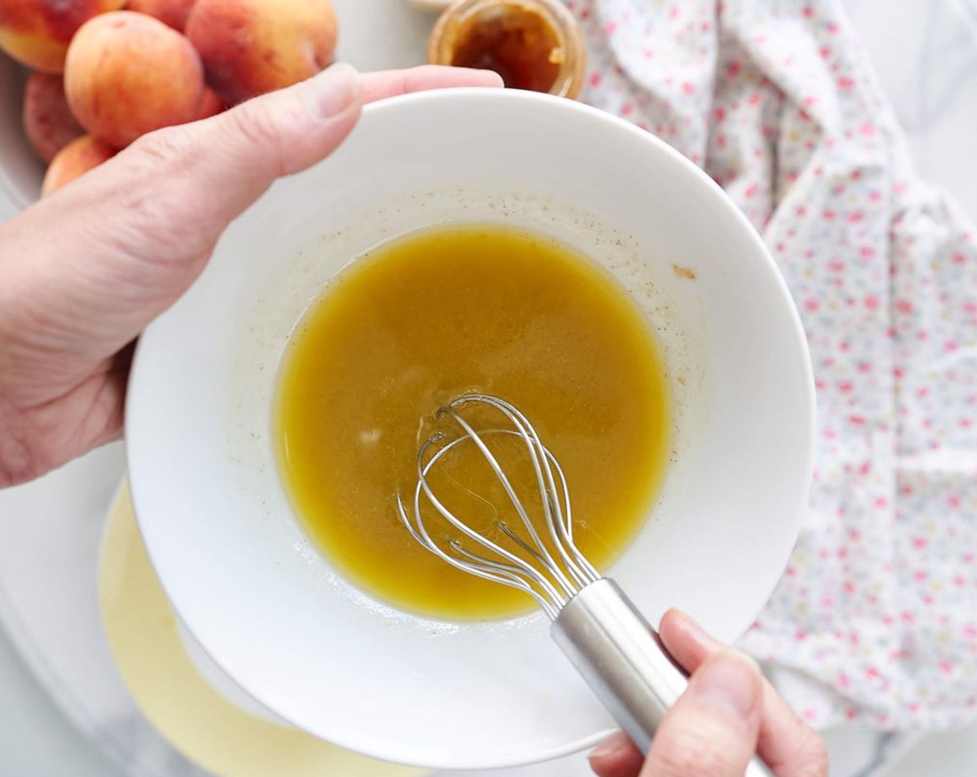 step 2 In a small bowl, whisk together Extra-Virgin Olive Oil (1/2 cup), Dijon Mustard (1 Tbsp), Honey (1 tsp), Lemon (1), Apple Cider Vinegar (1 tsp) and Sea Salt (1 pinch) until emulsified.