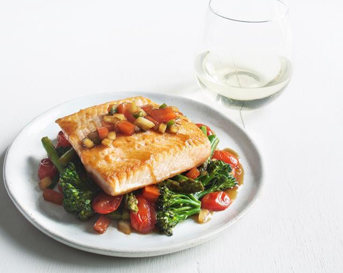 Arctic Char with Vegetable Stir Fry and Finadene