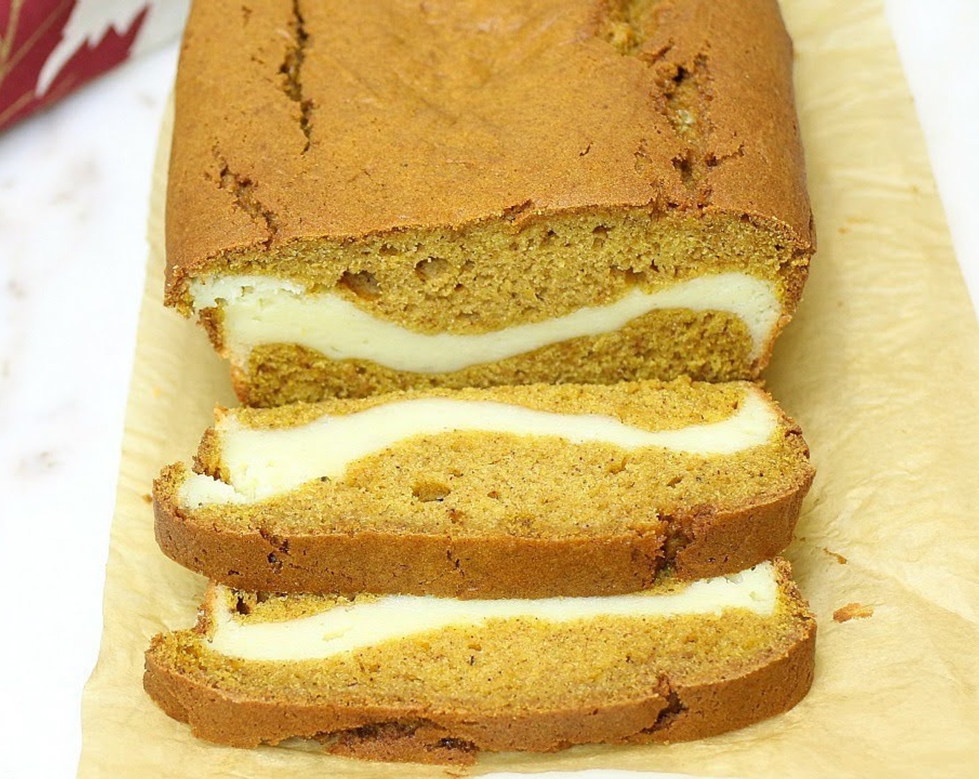 Cheesecake Stuffed Pumpkin Bread