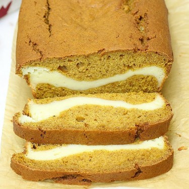 Cheesecake Stuffed Pumpkin Bread Recipe | SideChef