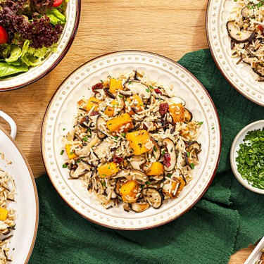 Wild Rice Pilaf with Mushroom and Butternut Squash Recipe | SideChef