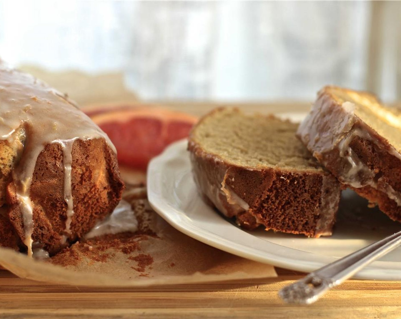 step 10 Spread the glaze over the cakes. Slice and serve!