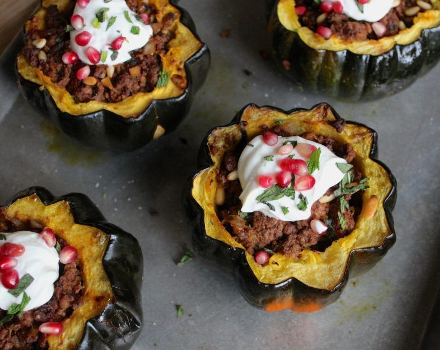 Moroccan Lamb Stuffed Squash