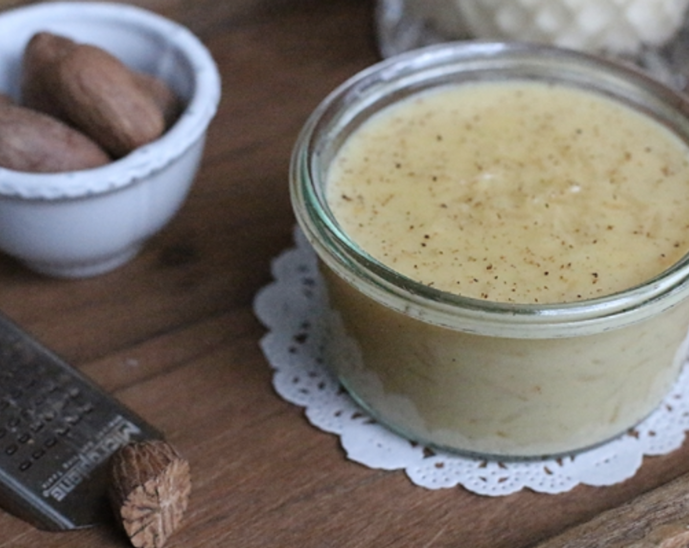 step 5 Grate Ground Nutmeg (to taste) on top and perhaps a dollop of fresh Whipped Cream (to taste). Serve and enjoy!