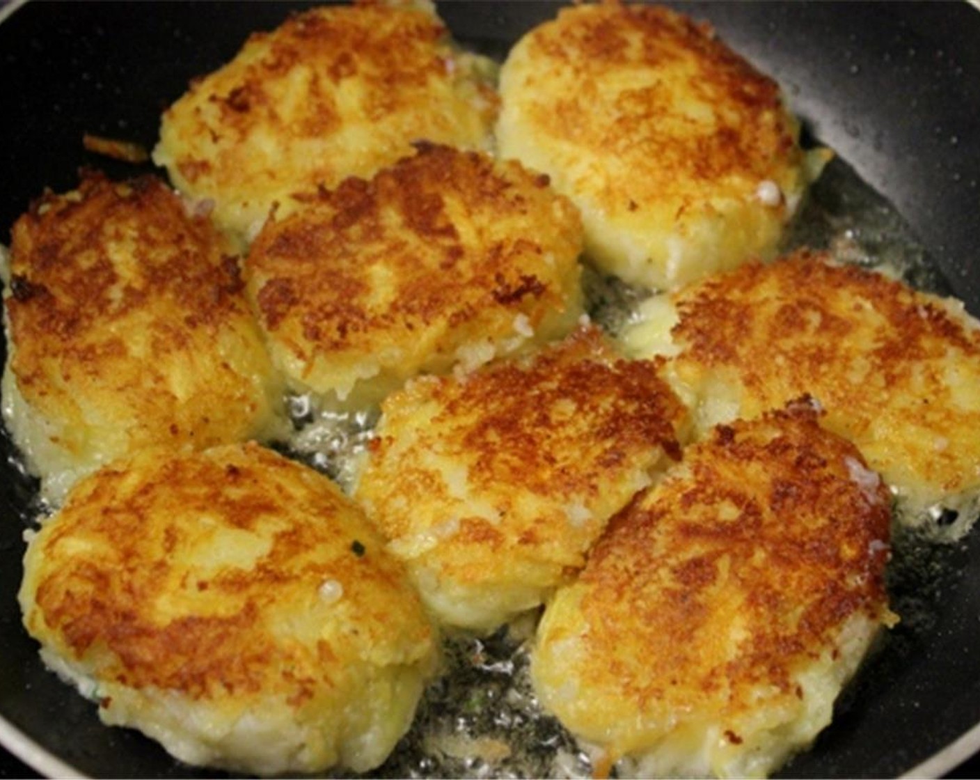 step 7 Cook the potato cakes on medium heat, about 5-7 minutes per side, until golden brown.