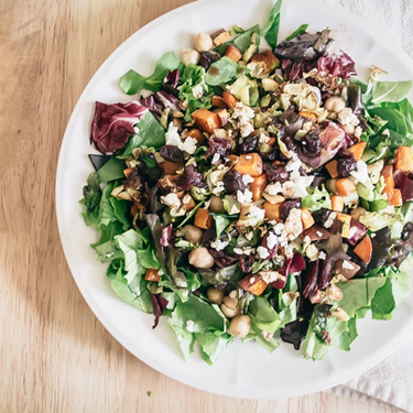 Roasted Sweet Potato and Brussels Sprouts Salad Recipe | SideChef