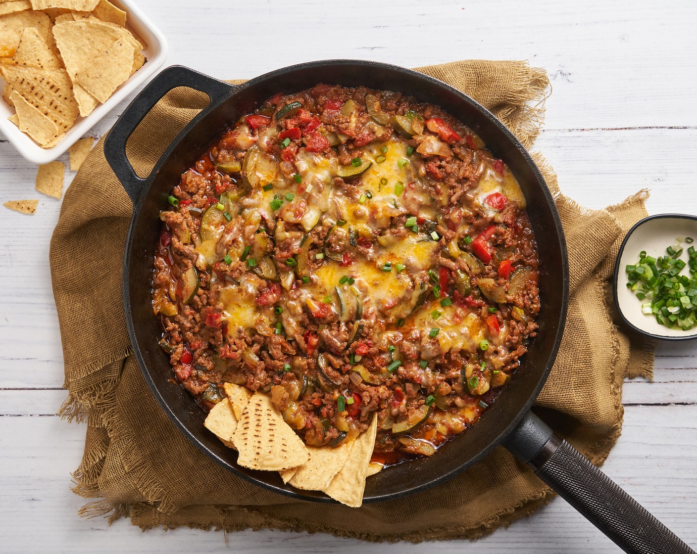 Ground Beef and Zucchini Taco Skillet