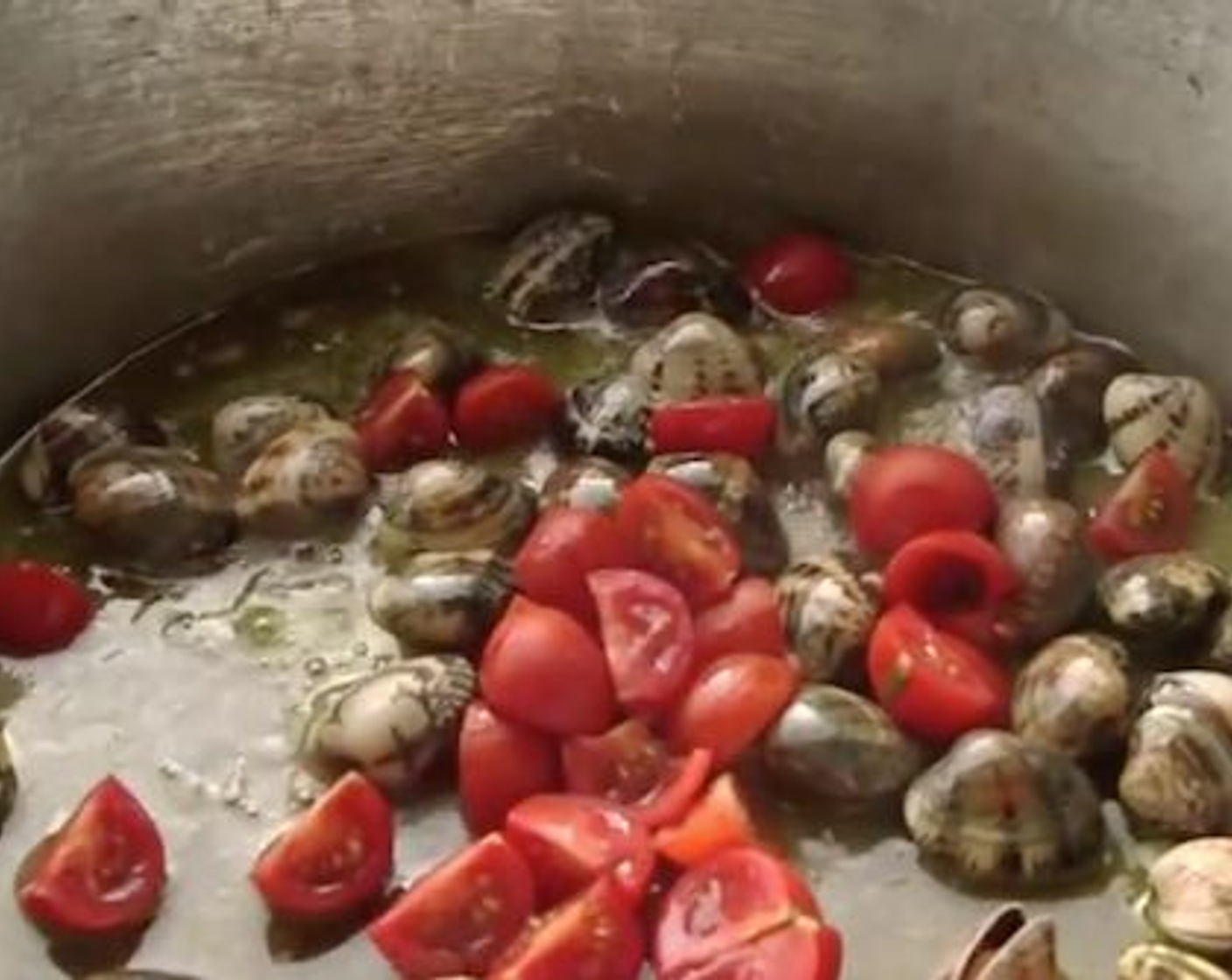 step 6 Next, add Cherry Tomatoes (8) – the juicier, the better! Stir through well.