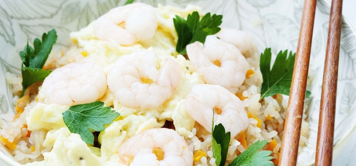 Stir-Fried Rice with Steamed Shrimps Recipe | SideChef