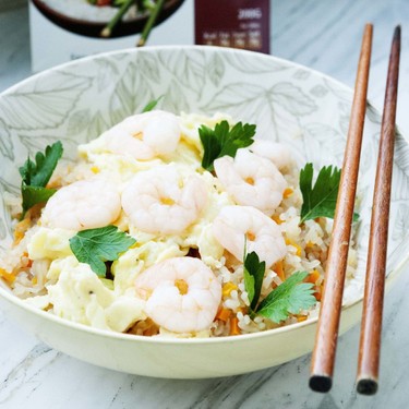 Stir-Fried Rice with Steamed Shrimps Recipe | SideChef