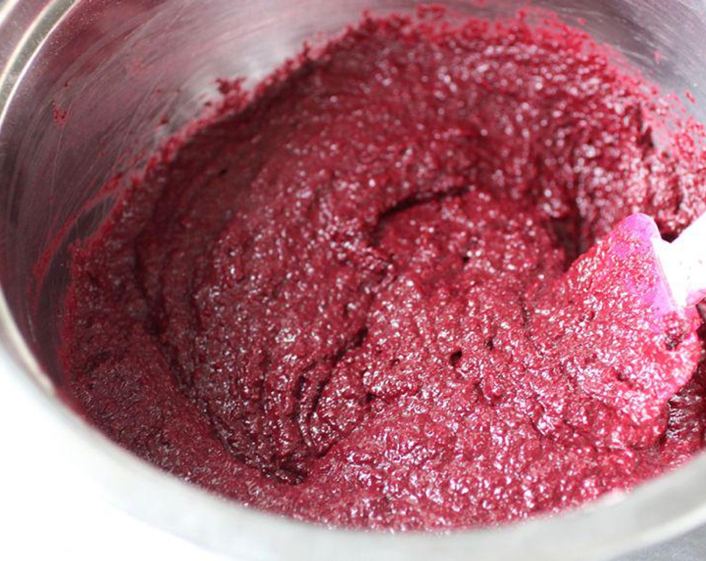 step 5 When the beets have cooled, put them in a food processor with the Vanilla Bean Pod (1) and process until smooth.