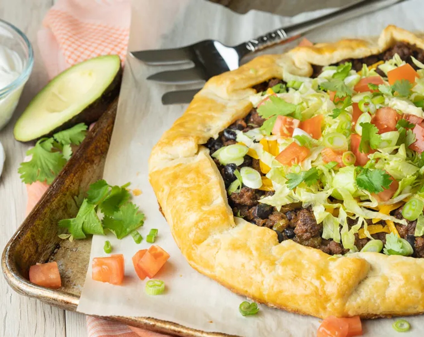 Beef Taco Crostada