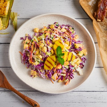 Asian-Inspired Pineapple Coleslaw with Mint and Cilantro Recipe | SideChef