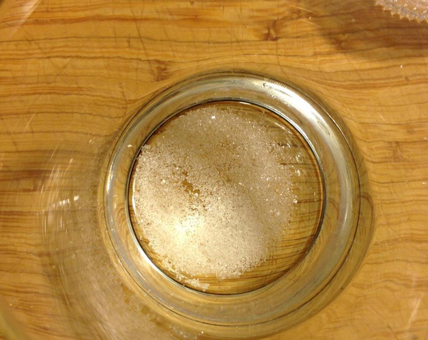 step 2 Add Granulated Sugar (1 pinch) to a glass.