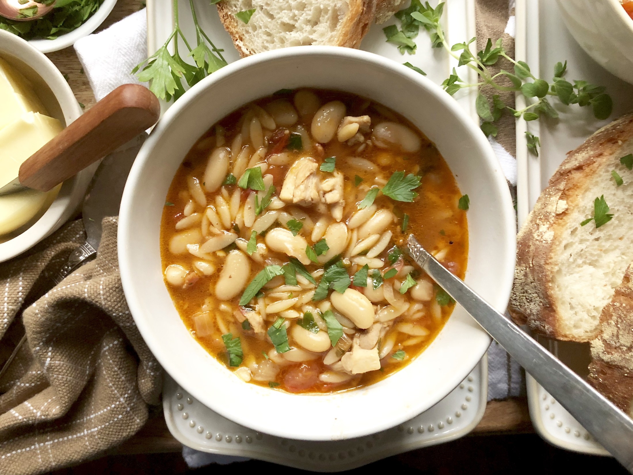 Tuscan Chicken and White Bean Soup Recipe SideChef